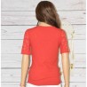 T-shirt femme à manches courtes, Lyon, Desigual, coloris rouge, dos.