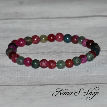 Bracelet en Tourmaline, multicolore, coloris vert et rose, Bracelet en Tourmaline, multicolore, coloris vert et rose,