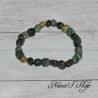 Bracelet en Jade Africaine, coloris vert,