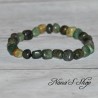 Bracelet en Jade Africaine, coloris vert,