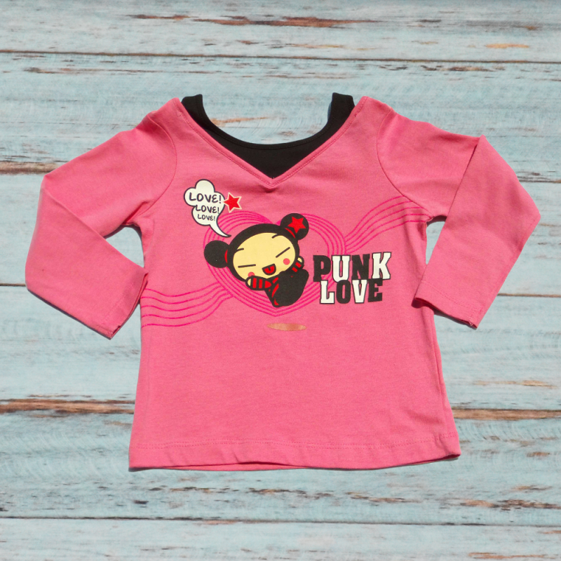 T- shirt fille 2 en 1 , Pucca, coloris Rose.