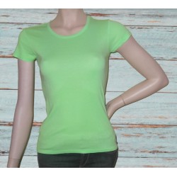 T-shirt fille, manches courtes, Teddy Smith, coloris vert fluo.