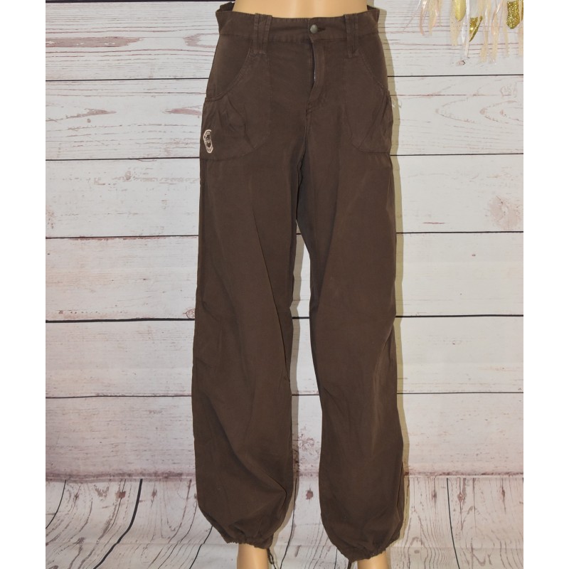 Pantalon style baggy, School Rag, coloris marron.