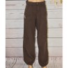 Pantalon style baggy, School Rag, coloris marron.