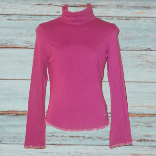 Sous pull fille, Teddy Smith, coloris rose fuchsia.