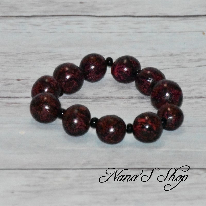 Bracelet tons rouges, en pâte polymère, modèle 1. Bracelet tons rouges, en pâte polymère, modèle 1.