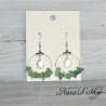 Boucles d'oreilles pierre Aventurine, tons vert.