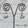 Boucles d'oreilles pierre Aventurine, tons vert.