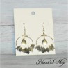 Boucles d'oreilles pierre Labradorite, tons gris.