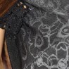 Robe Desigual, La La Rep, coloris noir impression multicolore, détail.