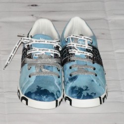 Tennis Desigual, Cosmic Exotic Denim, coloris bleu tie and die.