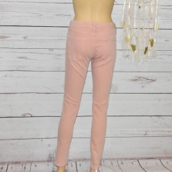Pantalon slim en Jeans, modèle Shadow, de la marque Nina Kaufmann, style simple et  coloris uni rose, dos.