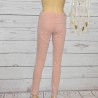 Pantalon slim en Jeans, modèle Shadow, de la marque Nina Kaufmann, style simple et  coloris uni rose, dos.