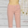 Pantalon slim en Jeans, modèle Shadow, de la marque Nina Kaufmann, style simple et  coloris uni rose, détail.