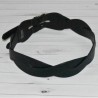Ceinturon fantaisie, double boucles, de coloris noir