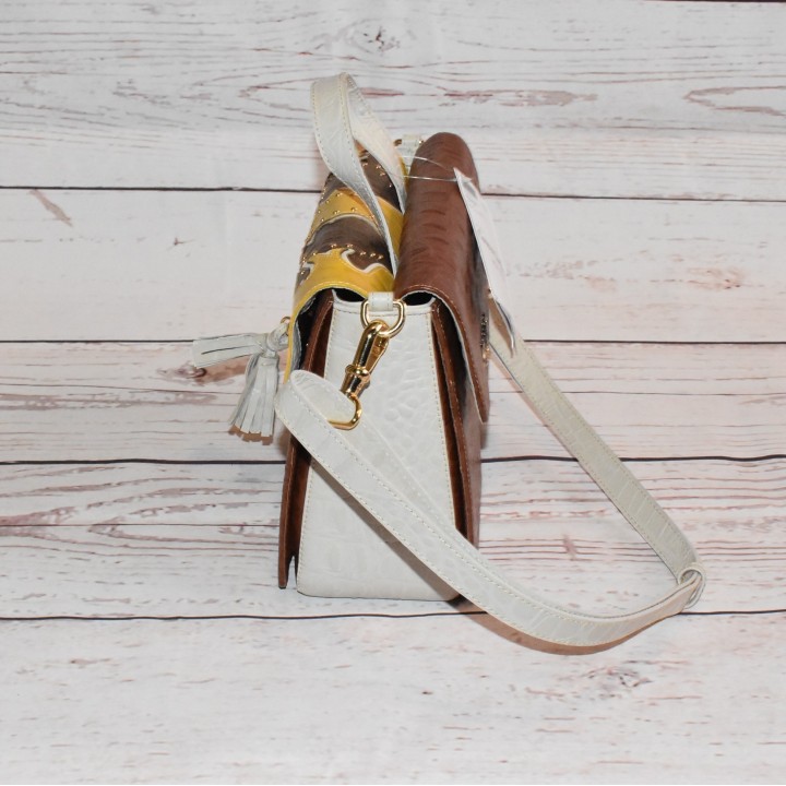 Mini sac en cuir, Versatil, Carmen Steffens, coté.