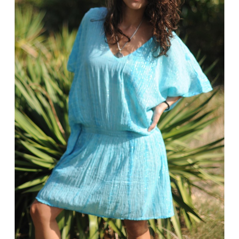 Tunique bleu Tie Die Palme