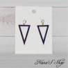 Boucles d'oreille triangle, en résine, tacheté, coloris au choix