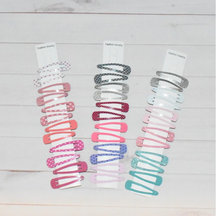 Lot de barrettes clic-clac, petite fille