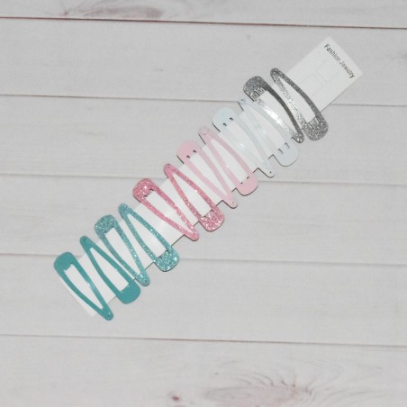Lot de barrettes clic-clac, petite fille