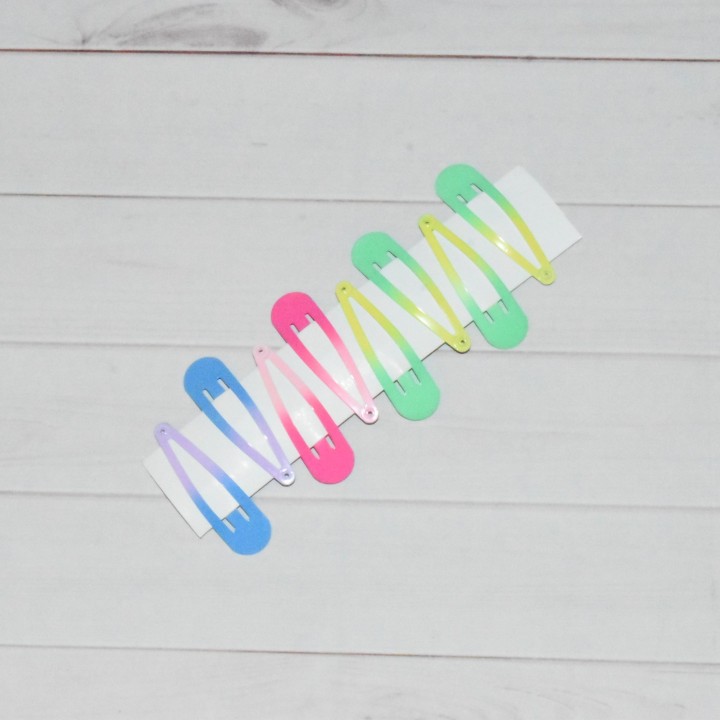 Lot de barrettes clic-clac, Bicolore, pour fille.