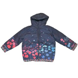 Blouson pour fille, Desigual, Macedonia, réversible coté fleuri.