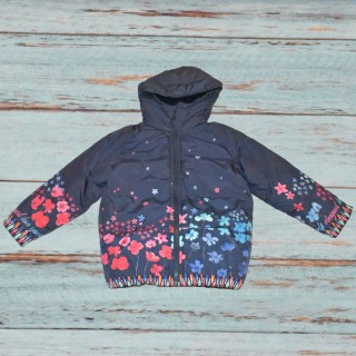 Blouson pour fille, Desigual, Macedonia, réversible coté fleuri.