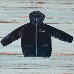 Blouson pour fille, Desigual, Macedonia, réversible coté bleu marine uni.