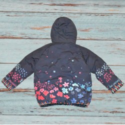 Blouson pour fille, Desigual, Macedonia, réversible coté fleuri.