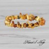Bracelet en chips d'Ambre multicolore, fait main.