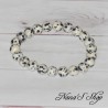 Bracelet de perles en Jaspe Dalmatien, fait main