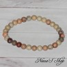 Bracelet en perle de Jaspe Aqua Terra, fait main.