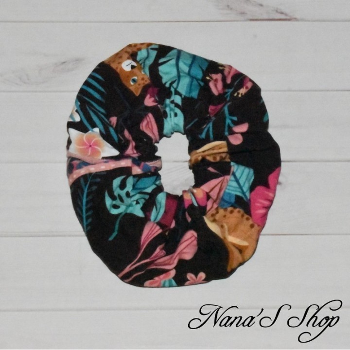 Chouchou XXL jungle, éco-conçu et fait main, marron et multicolore.