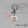 "I love you", Marque-page et porte-clés, rose, faits main.