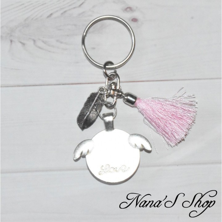 Lot attrape rêve, Marque-page et porte-clés, pompon tassel rose, faits main.