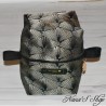 Petite trousse de toilette, éco-conçu, noir et or, faite main.