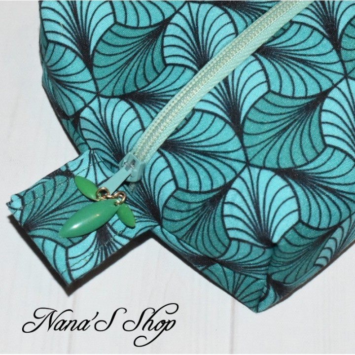 Mini trousse rectangle, en Wax ethnique, éco-conçu.