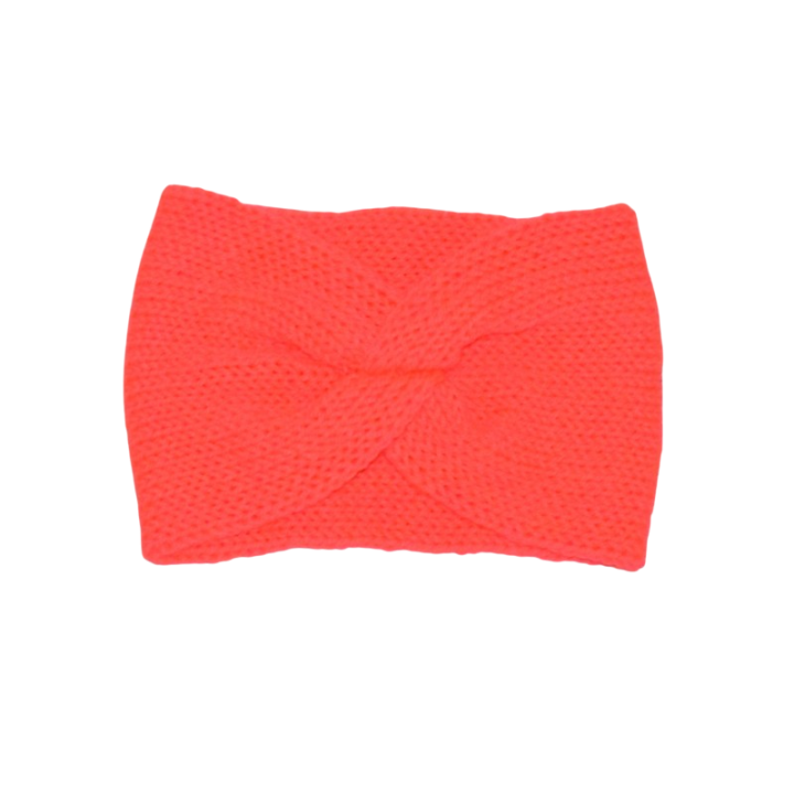 cache oreilles de visibilité, rose fluo, pour le sport, la marche, fait main.