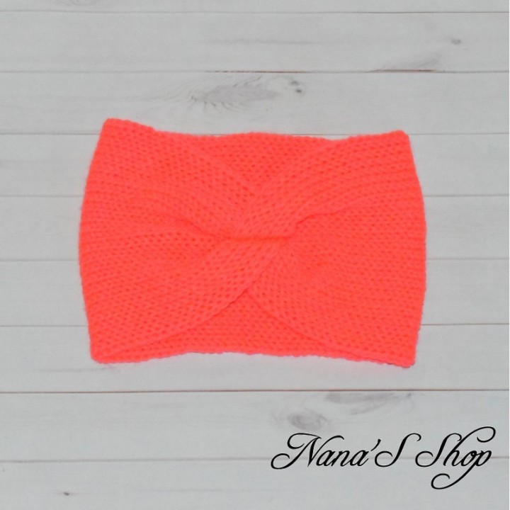 cache oreilles de visibilité, rose fluo, pour le sport, la marche, fait main.