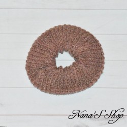 Chouchou tricot, couleurs d'automne, fait main.