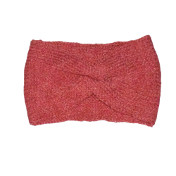 Bandeau brillant, twisté, Pétillante, Rouge et argent, fait main.