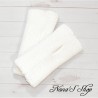Mitaines Blanches unies, modèle Basique, faites mains.