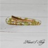 Barrette en résine, Hortensia Vert, faite mains