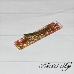 Barrette en résine, petites fleurs, faite mains