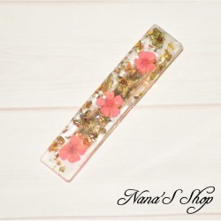 Barrette en résine, petites fleurs, faite mains
