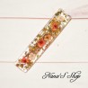 Barrette en résine, petites fleurs, faite mains