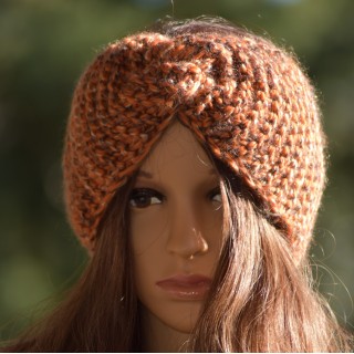 Bandeau Islande, twisté, couleur mélangé, tricoté mains