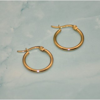 Créoles dorées, Acier inoxydable, 20 mm, pour pampilles interchangeables