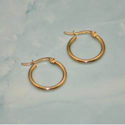 Créoles dorées, Acier inoxydable, 20 mm, pour pampilles interchangeables