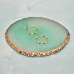 Créoles dorées, Acier inoxydable, 20 mm, pour pampilles interchangeables